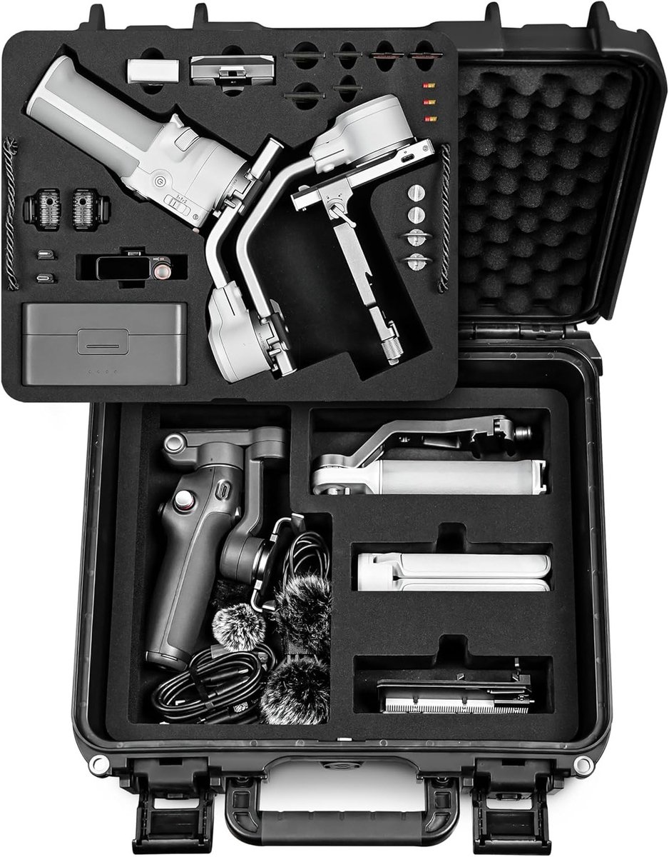 Waterdichte Hardcase voor DJI RS 4 Mini en Accessoires, Geschikt voor Gimbal Stabilizer, Microfoons en Meer
