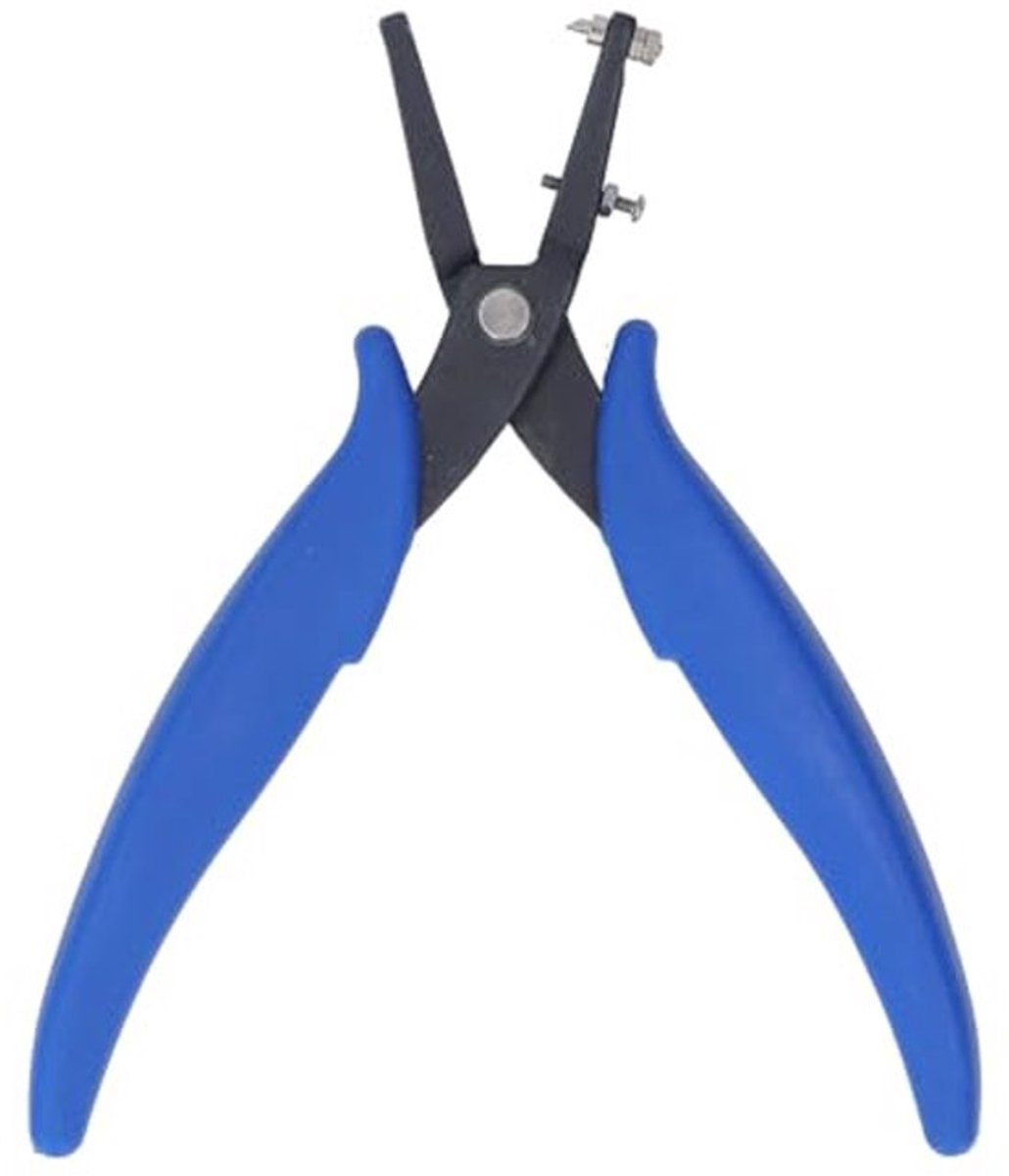 Metalen Gat Tang, 1.6mm Ronde Gat voor Metaal, Leer, Plastic, Ronde Gat Tang voor Blikmetaal, Sieraden Tangen met PVC Handvat, Handwerk, Doe-Het-Zelf, Sieraden Maken