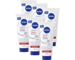 NIVEA Repair & Care Handcrème Droge Handen - Handverzorging - Hand Cream - 24 uur lange hydratatie - voor de droge huid - 6 x 100ml