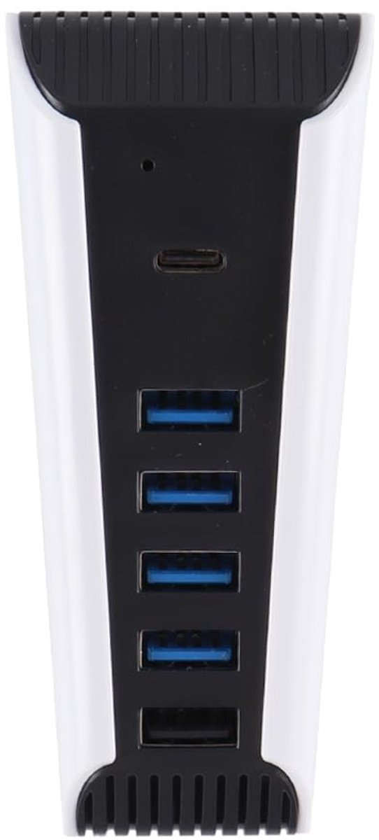 Dailygoods - USB-hub - 5-poorts USB 2.0 hub - Compact ontwerp - Antislipdock - Snel opladen - Gaming-randapparatuur - Geschikt voor PS5