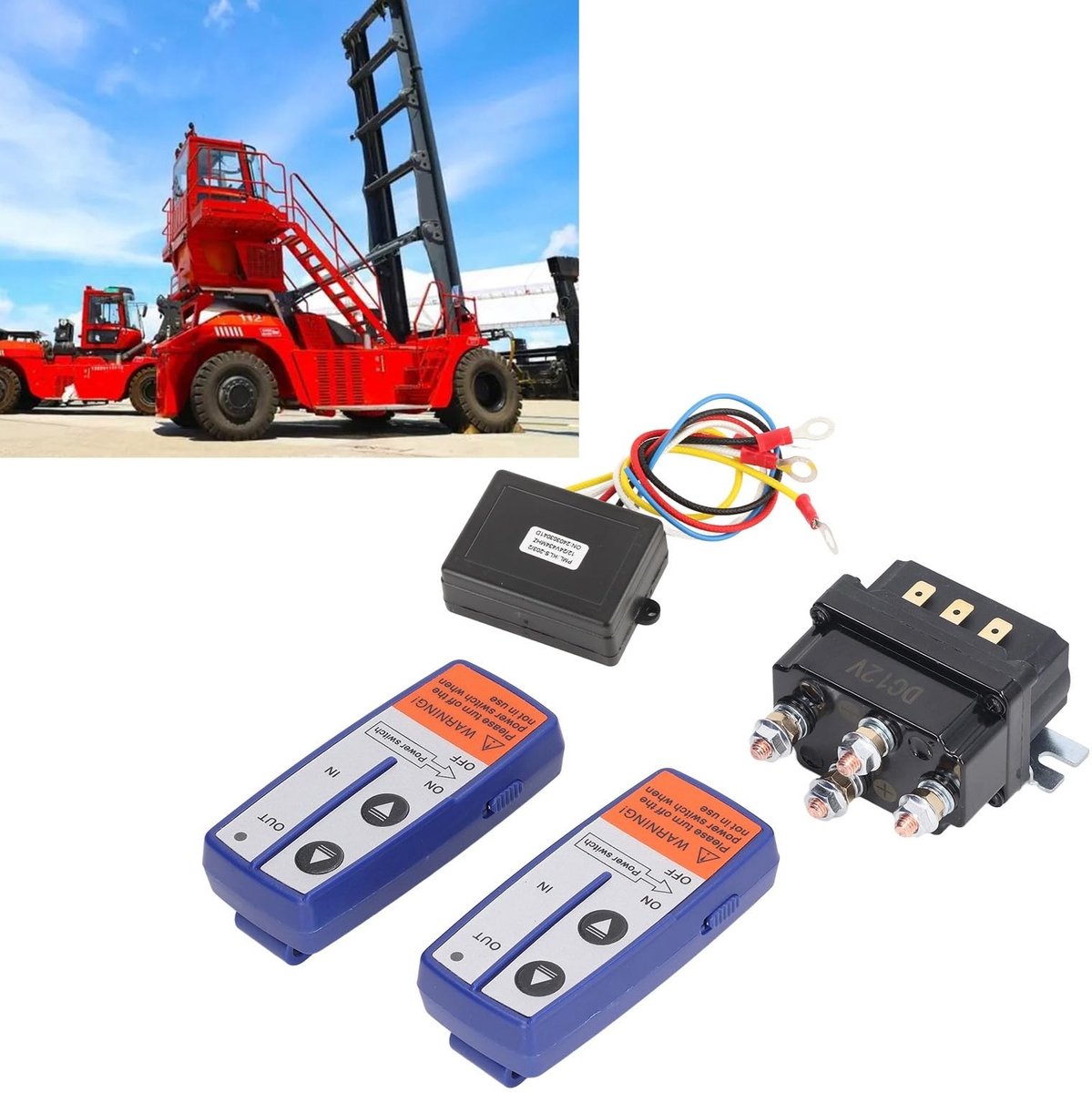 Dailygoods - 12V Lierrelaisset - Afstandsbediening - Lange levensduur - Multifunctioneel - Geschikt voor industriële voertuigen - Inclusief accessoire