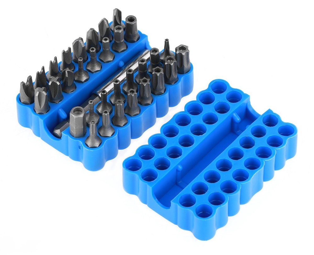 Dailygoods - Multi-Purpose Schroefbit Set - 33-delige Set - CRV6150 - Veiligheidsbits - Opbergdoos - Hoogwaardige materialen - Perfect voor klussen -