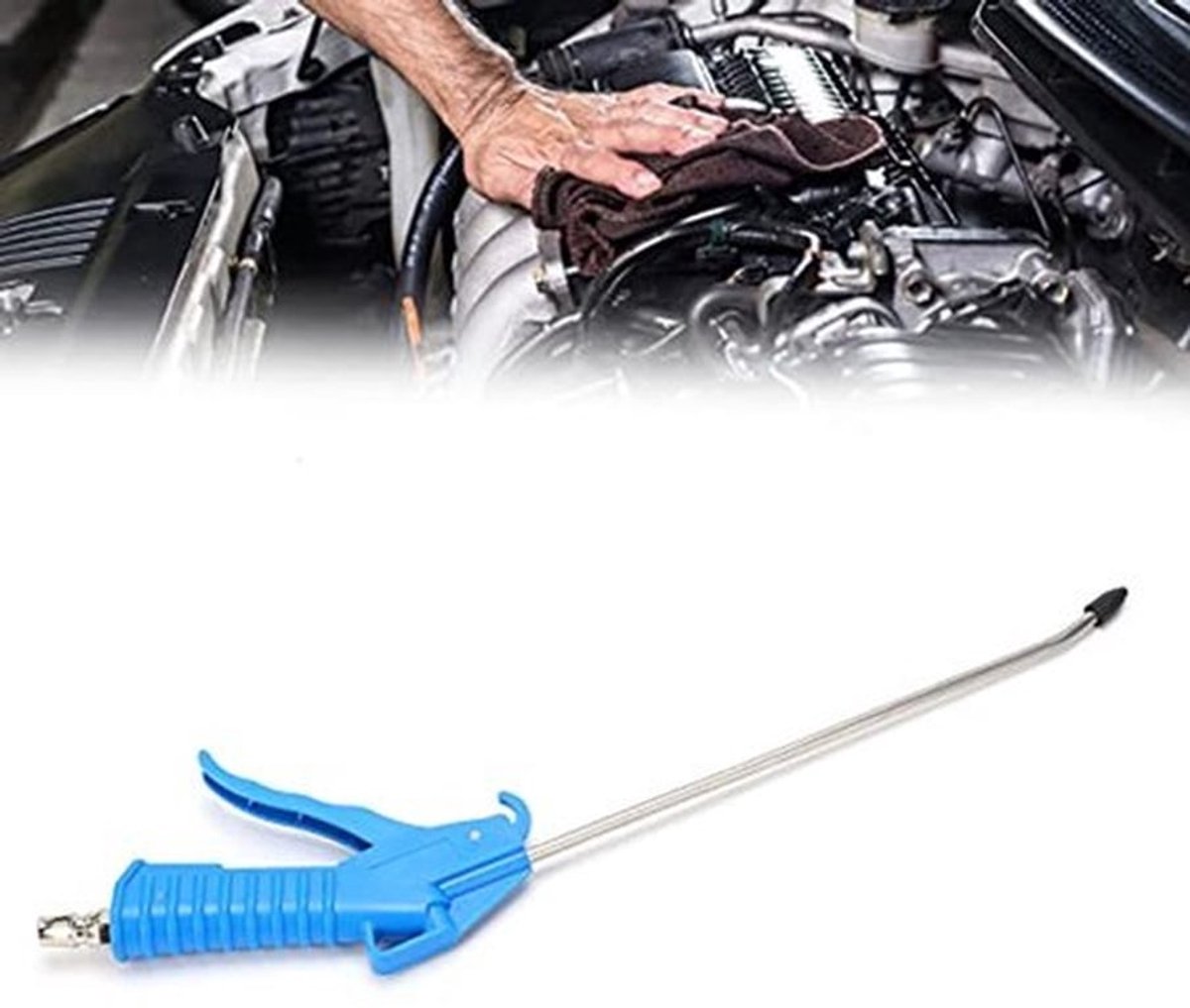 Blowgun HP-240 - 0,24 inch Duster - RVS Blauw - Voor Stofreiniging