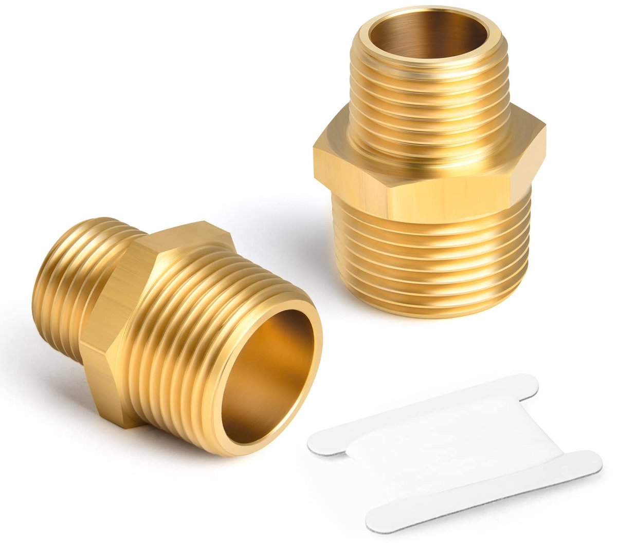 Livia home - Messing Buisfitting - Reduceerbare Zeskantnippel - Hoogwaardige Koppeling - 1/4" x 1/8" - Geschikt voor Water en Gas - Duurzaam en Effici