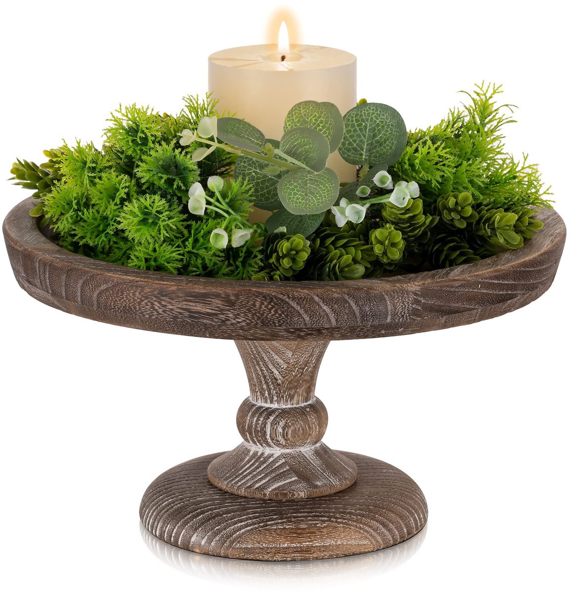 Jhubersproducts - Houten Taartstandaard - Vintage Taartplaat - Bruin Houten Dienblad - Retro Taartstandaard - Perfect voor Bruiloften en Feesten