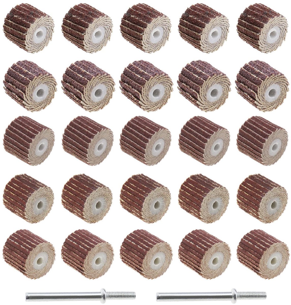 Jhubersproducts - Schuurpapier schuurschijven - 20 stuks - Geschikt voor roterende gereedschappen - 80/120/240/320/600 korrel - Perfect voor klussen -