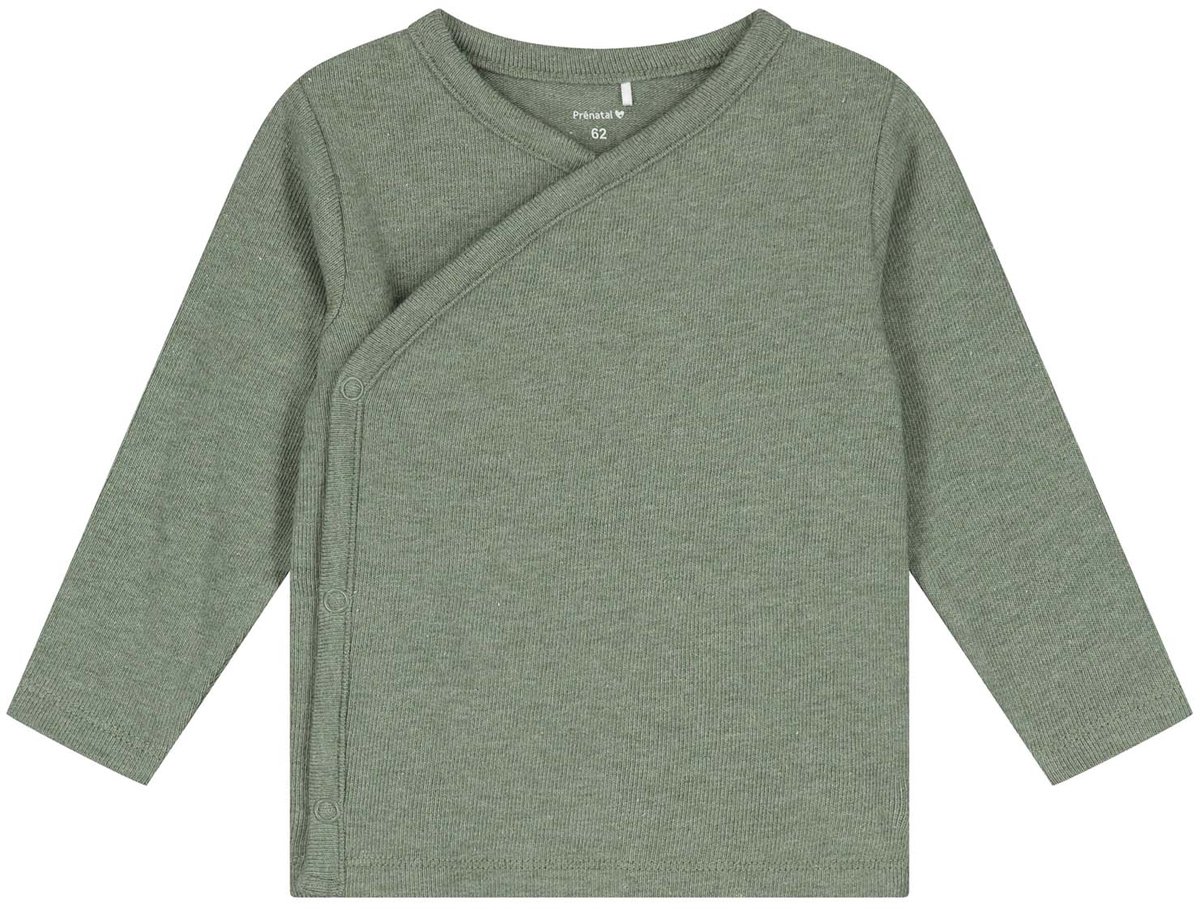 Prénatal newborn overslagshirt - Voor jongens en meisjes - Unisex - Donkergroen - Maat 62