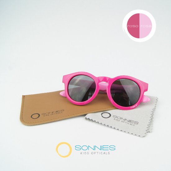 Sonnies - Kinder Zonnebril Roma Duo Rose Rosa - Leeftijd 1 jaar - 2 jaar - 3 jaar - gepolariseerde glazen met UV400 bescherming - lichtgewicht frame - buigzaam flexibel - jongens en meisjes - kinderzonnebril - Zonnebril Kind - kleur rood roze van Merkloos — afbeelding 5