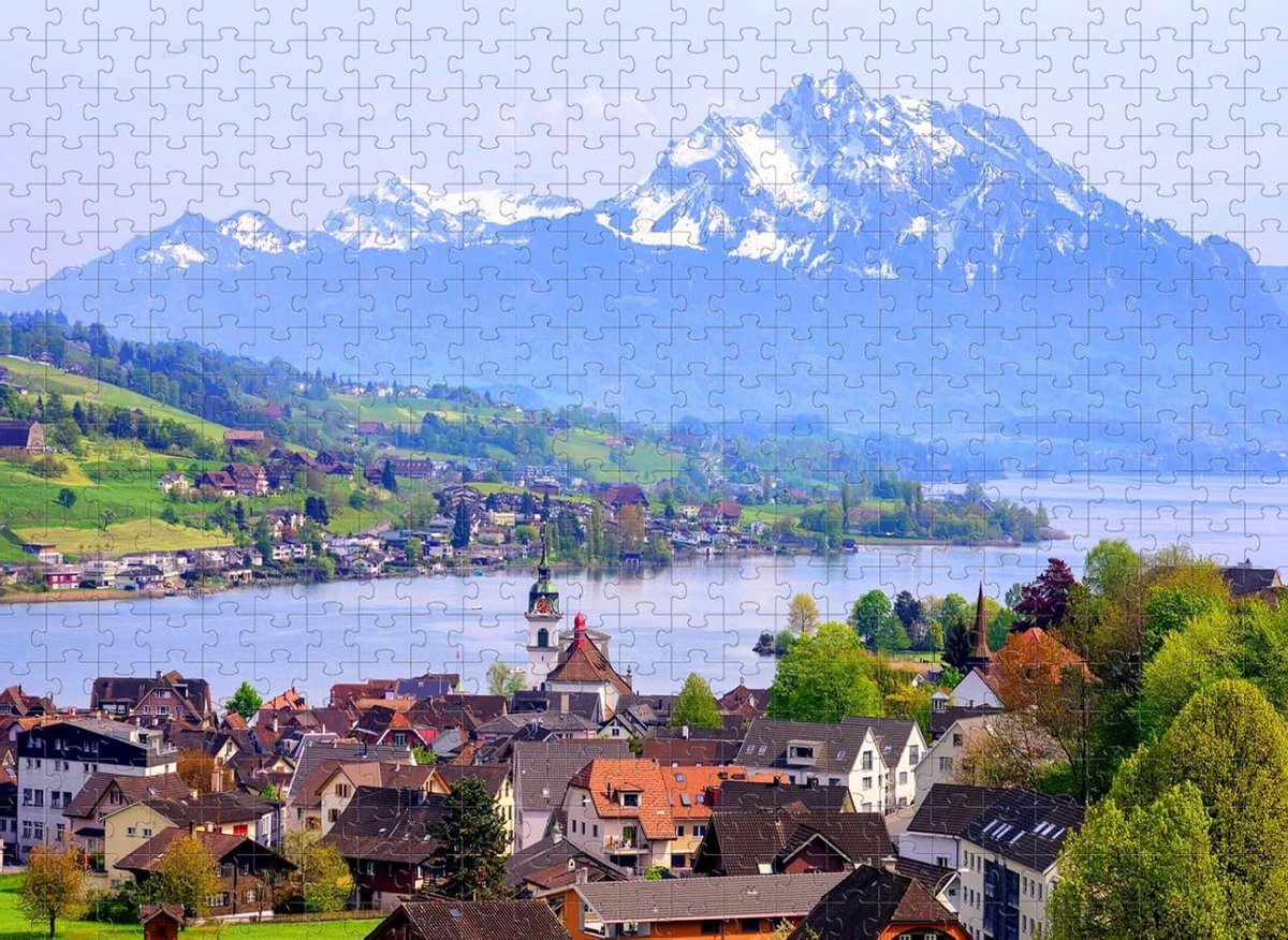 Legpuzzel 2000 stukjes - Houten puzzel - Ontspanning en uitdaging - Gedetailleerd stadslandschap - 105 x 75 cm - Stad Landschap