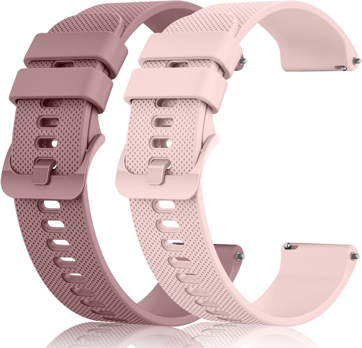 Set van 2 Siliconen Horlogebandjes van 20mm en 22mm voor Dames en Heren, Geschikt voor Diverse Horloges en Comfortabel in Gebruik