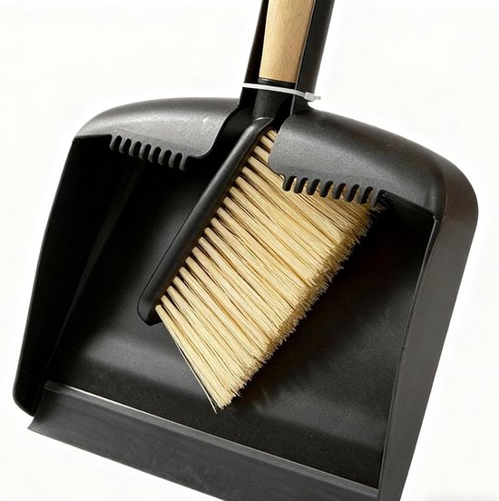 Mini Broom and Dustpan Set - Wooden Handle, Dense Bristles - Desk Cleaning Broom and Dustpan, Kitchen Tabletop Bedroom Living Room Counter Crumbs Pet Litter Sweep Tool van MINI — afbeelding 2
