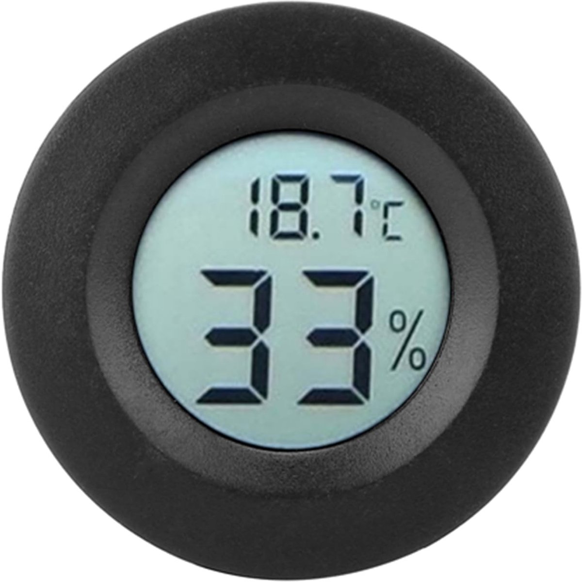 By shayne - Digitale Thermometer - Hygrometer - Nauwkeurige meting - Zwart - Binnengebruik - Temperatuur en Vochtigheid - Geschikt voor Thuis - LCD D.