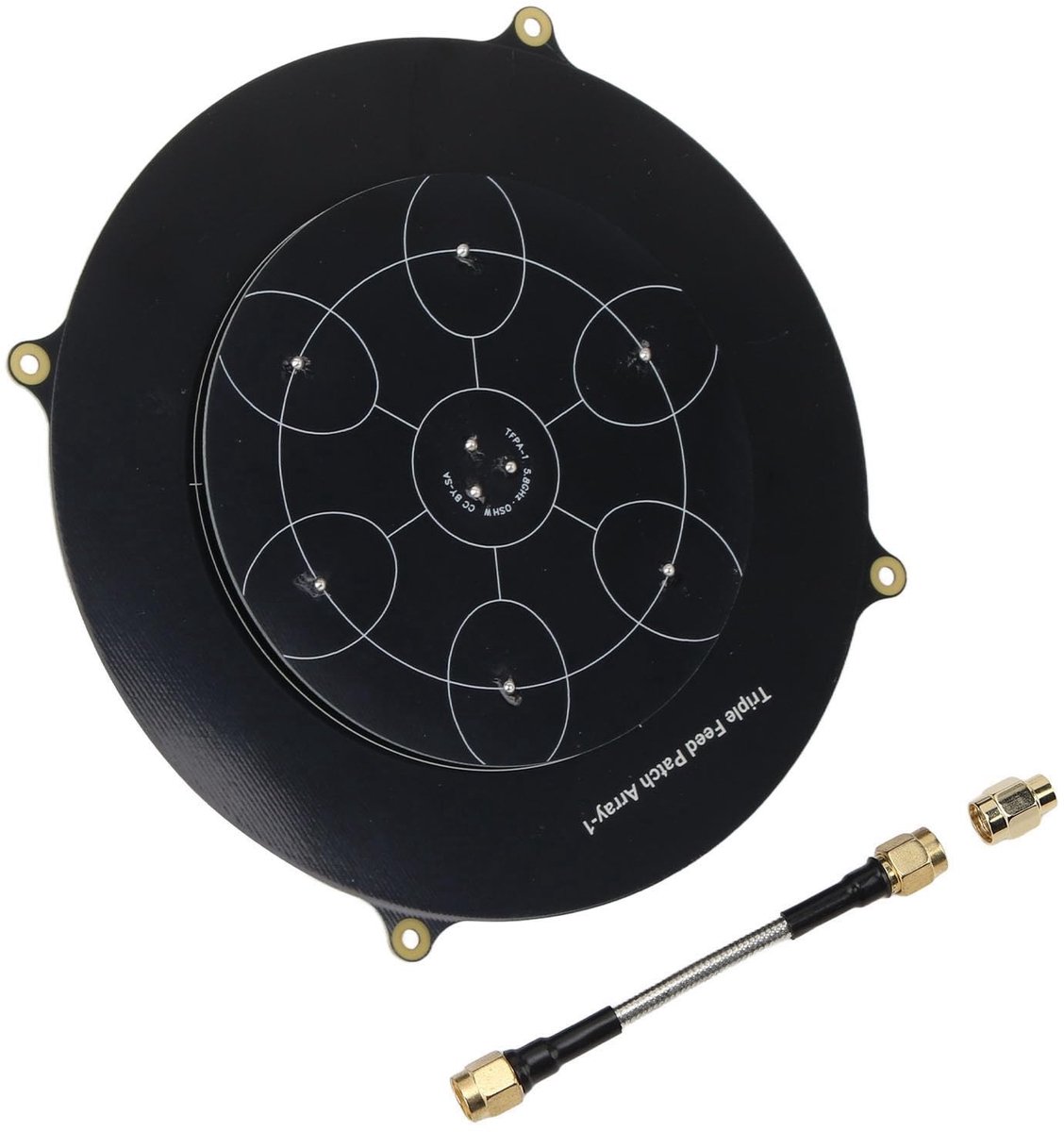 Smoakez - Antenne 5,8 GHz - Circulaire Gepolariseerde Antenne - Hoge Versterking - Patch Antenne - Geschikt voor RC-Drones - 7-Gekoppelde D...