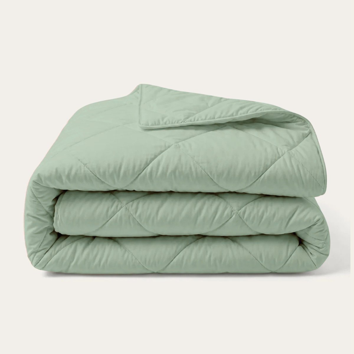 HappyBed Zomerdekbed 240x200 - Lits Jumeaux - 100% Katoen - Wasbaar dekbed zonder overtrek - Bedrukt dekbed zonder hoes - Hoesloos Dekbed met Print - Sage Green