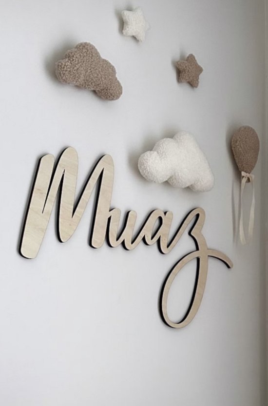 Gepersonaliseerde houten naam - muurdecoratie kinderkamer - baby meisje cadeau - kraamcadeau - houten naam bord - nursery decor - babykamer accessoire - uniek gepersonaliseerd cadeau — afbeelding 4