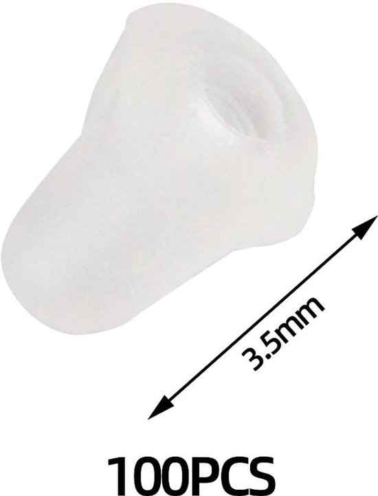 Dailygoods- Vishaak Aasstopper 100 Stuks - Plastic Vishaak Stopper - Aas Kralen - Eenvoudige Installatie - Beveiliging voor Aas - Wit van Dailygoods — afbeelding 4