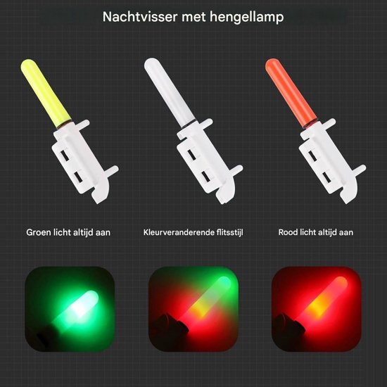 longziming -Elektronische Bitaanbijzer - Visalarm Met LED Licht - Hengeltop Indicator - Trillen En Knipperend Signaal - Schokbestendig En Lichtgewicht - Ideaal Voor Nachtvisserij - 6 Stuks van longziming — afbeelding 4