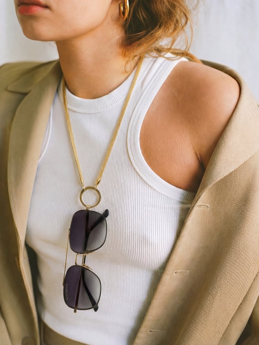 Ketting dames goudkleurig – 18K gold plated stainless steel – tijdloze halsketting | Sunny Cords