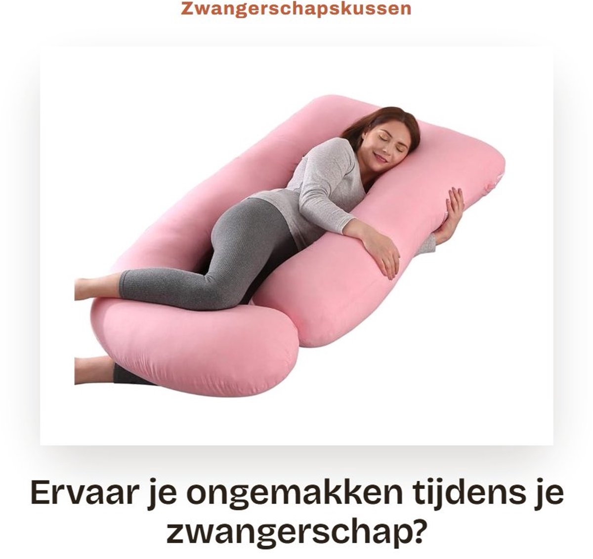 Zwangerschapskussen - G-vormig lichaamsondersteunend kussen - Roze - Comfortabel slapen - Ondersteuning voor zwangere vrouwen - Ve...