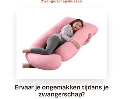 Zwangerschapskussen - G-vormig lichaamsondersteunend kussen - Roze - Comfortabel slapen - Ondersteuning voor zwangere vrouwen - Ve...