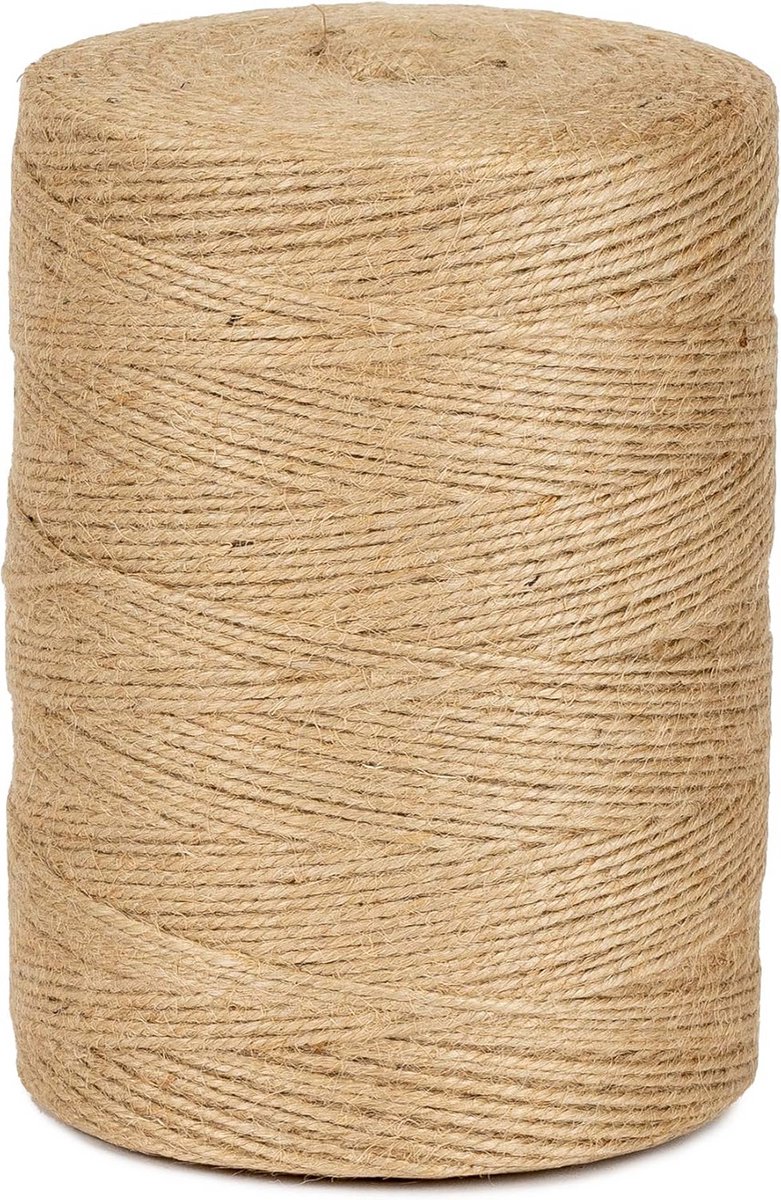 Jute Touw - Natuurlijk Koord - Tuinieren Knutselen - Biologisch Afbreekbaar - 800 Meter - Bruin