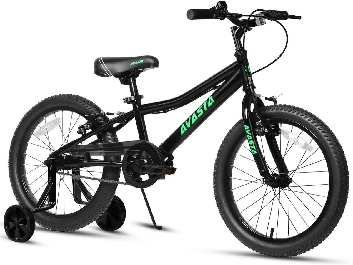 Kinderfiets sfiets sfiets Buiten Spelen Dubbele V-Rem 18 Inch Zwart