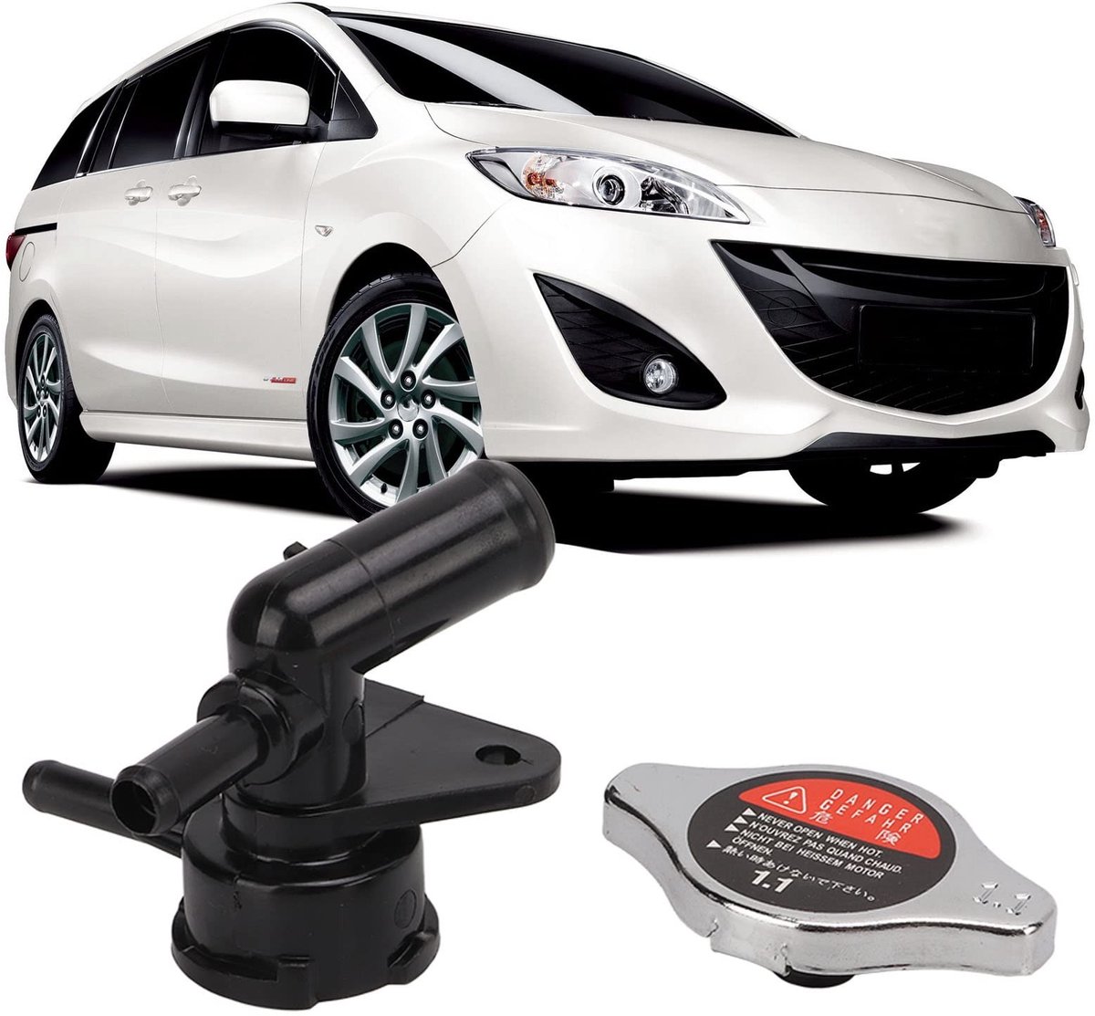Dailygoods- Radiator Cap Hittebestendig - Slijtvaste Kit - Anti-Aging Prestaties - Upgrade - Stabiele Bevestiging - Duurzaam Materiaal - Koelvloeistofdeksel