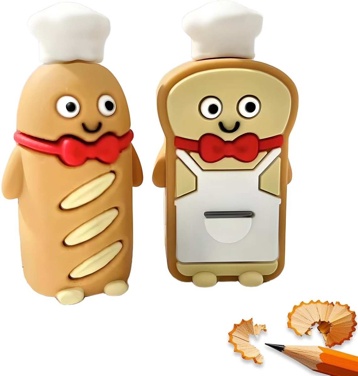 Dailygoods- Potloodslijper - Siliconen Puntenslijper - Roestvrij Staal - 2 Stuks - Creatieve Vorm - Geschikt voor 18 Jaar en Ouder