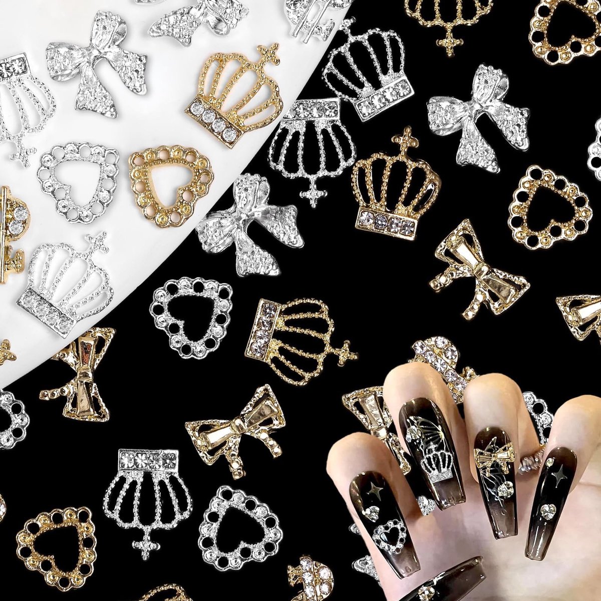 Dailygoods - Set van 30 Luxe 3D Nagelbedels voor Nagelkunst