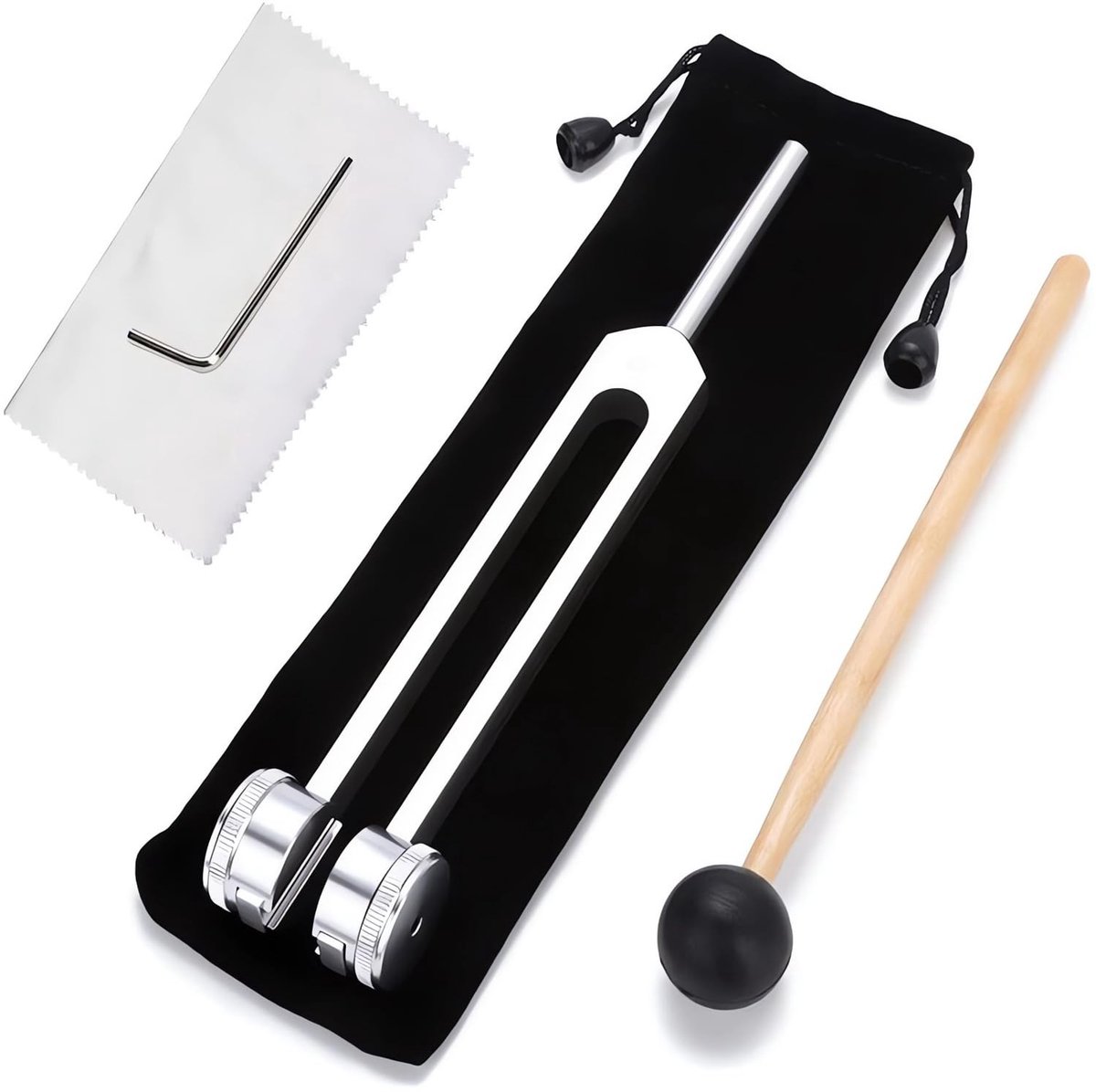 Dailygoods- Stemvork 128 Hz - Aluminiumlegering - Siliconen Hamer - Ergonomisch Ontwerp - Lichtgewicht - Nauwkeurige Frequentierespons - Geluidstool