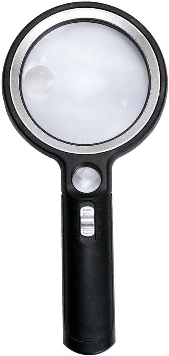 Dailygoods - Groot Vergrootglas - 5x Vergroting - Ideaal voor Senioren - Draagbare Leesloep met 30 LED-lampjes - Verlichting voor maculaire degenerati...