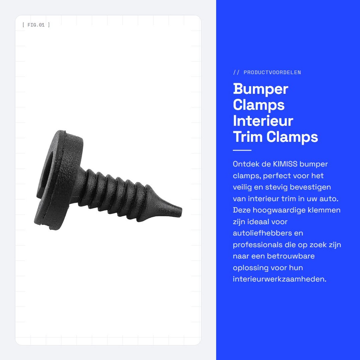 Dailygoods- Bumperklemmen 50 Stuks - Interieurbekledingsklemmen - Precisieapparaat - Vervangingsonderdeel MWC9134 - Eenvoudig te installeren - Perfecte aanpassing