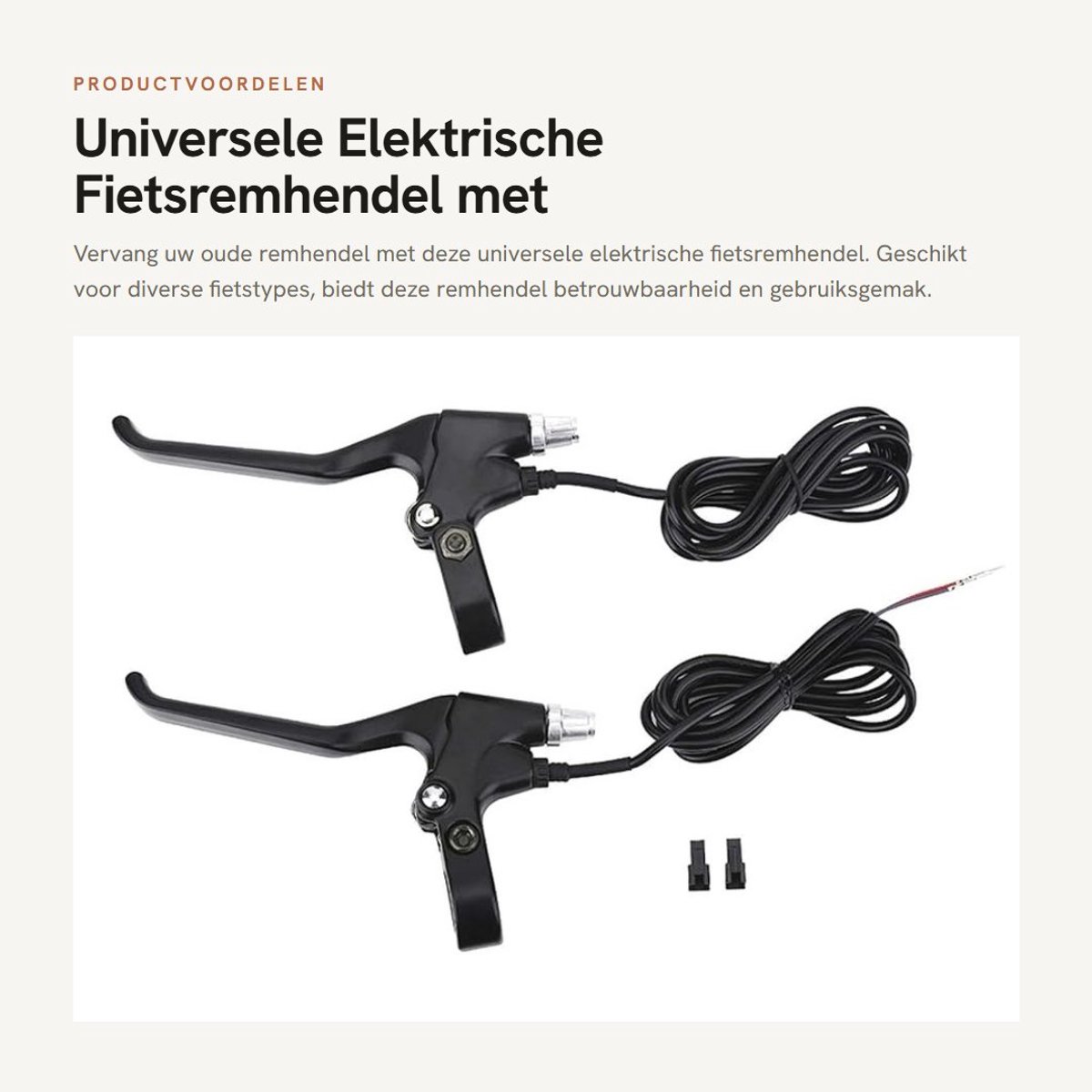 Dailygoods - Universele Elektrische Fietsremhendel met Remkabel