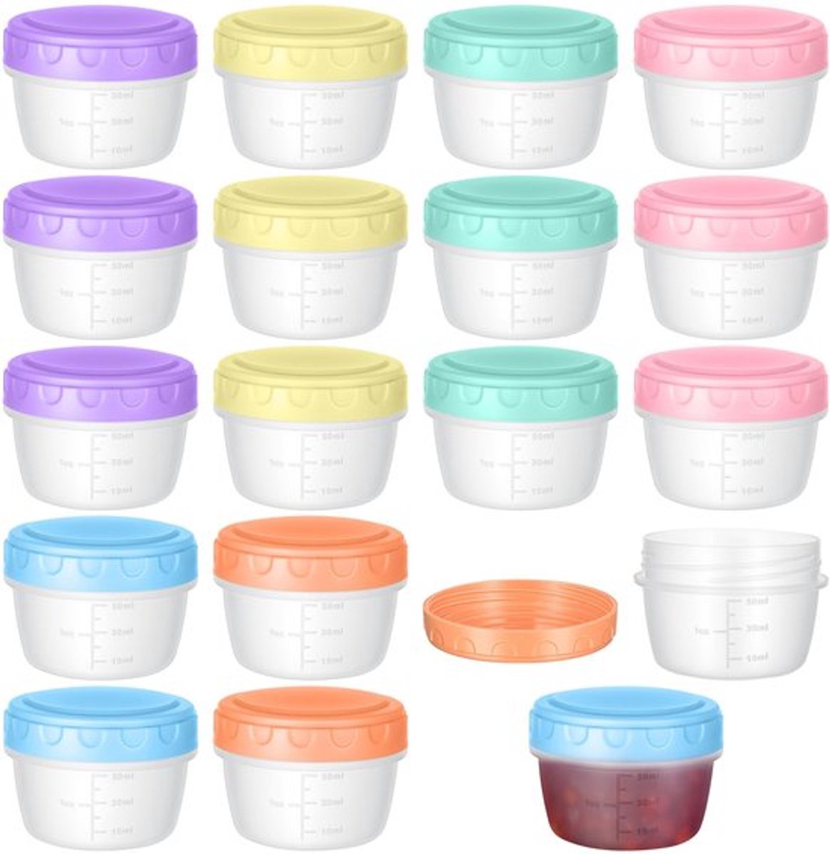 Dailygoods- Diepvriesdozen 18-delige set - Herbruikbaar plastic