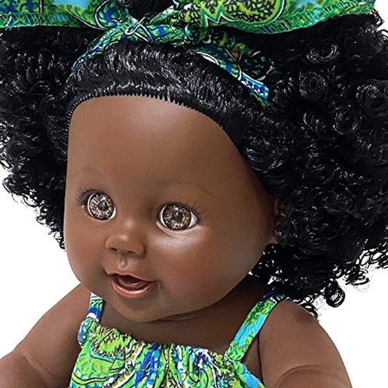 Zwarte pop 30,6 cm voor meisjes - Afrikaanse speelpop en het beste cadeau voor kinderen van Merkloos — afbeelding 4