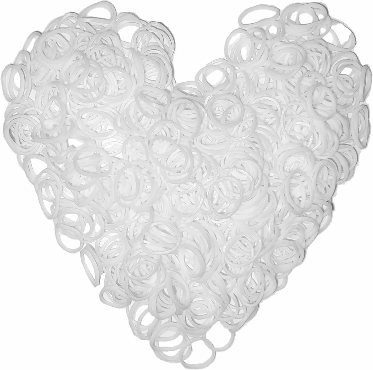 Elastieken Set - Knutsel Elastiek - Armbanden Maken - Grote Hoeveelheid - 900 Stuks - Wit