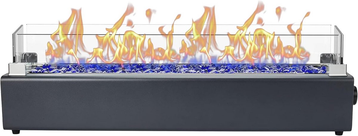 Tafelblad Vuurplaats - Buitenhaard - Terras Verwarmen - 40.000 BTU Warmte - 71 cm - Koolstofgrijs