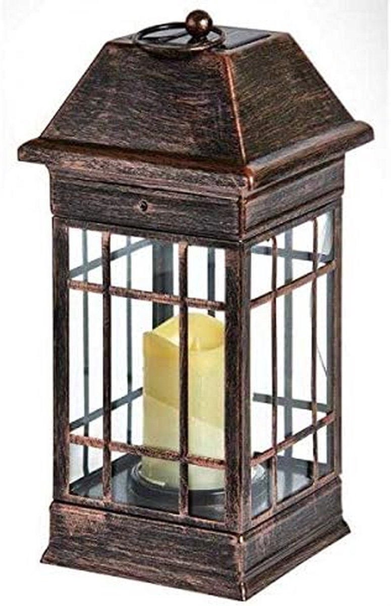 Solar Lantaarn - Buitenlamp Antiek - Tuin Verlichten - Cilindrische Vorm - N.v.t. - Antiek