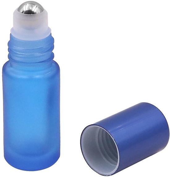 Dailygoods- Roll-on Flessen 5ml - 8 Stuks - Multicolored - Glazen Flessen - Roestvrij Stalen Ballen - Voor Essentiële Olie/Aromaolie - Rollerflessen van Dailygoods — afbeelding 5