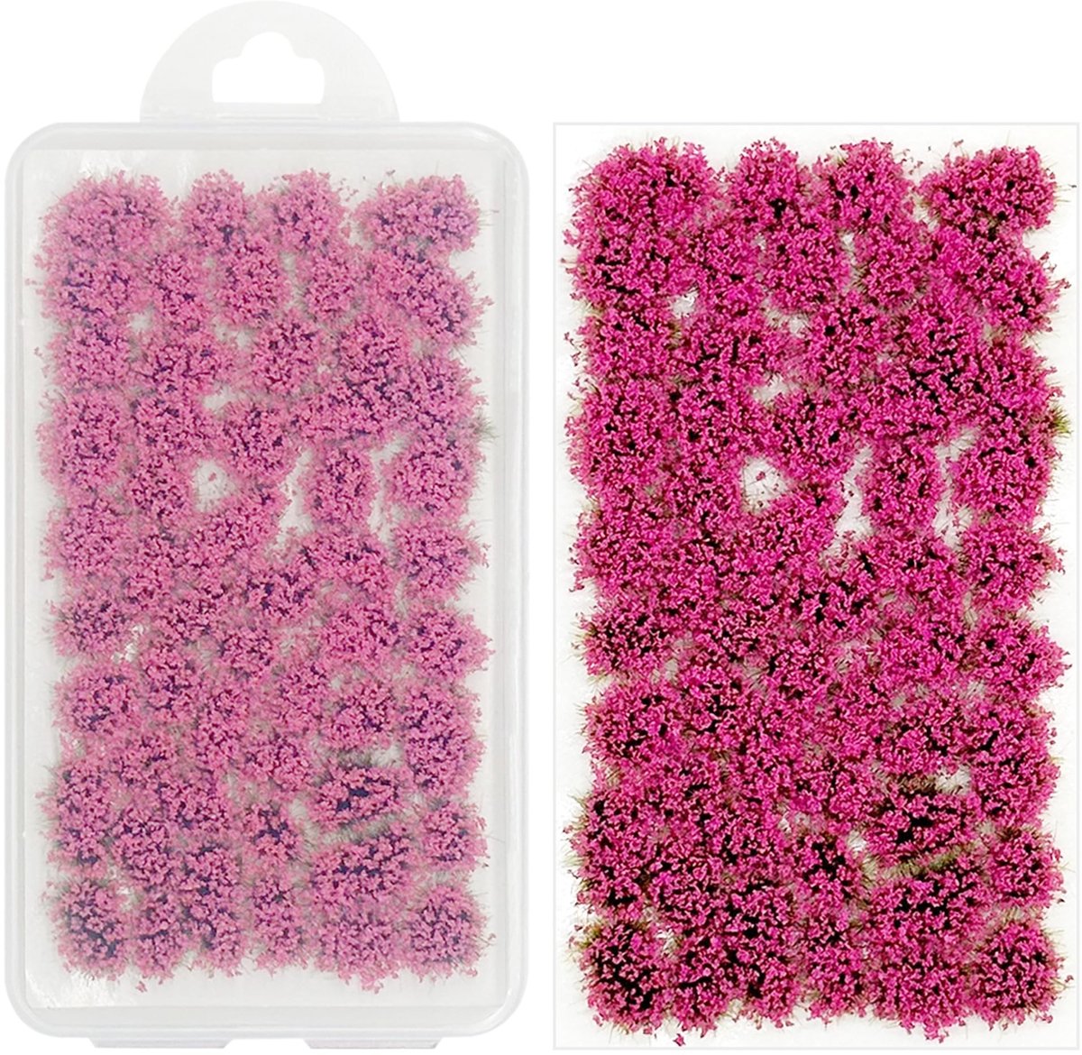 Miniatuur Statisch Gras - Paars Bloemcluster - 53 Stuks