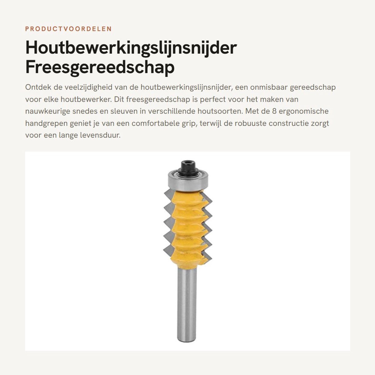 Dailygoods- Houtbewerkingslijnsnijder 8 Handgrepen - Freesbitset - Sleufsnijder - Houtbewerkingsfrees - Robuuste Duurzaamheid - Eenvoudig te Installeren - Freesbit