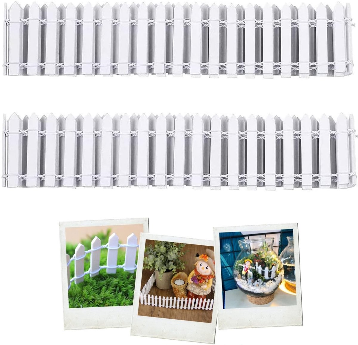 Dailygoods- Miniatuur Tuinhek - Flexibele Houten Omheining - 2 Stuks - 90 x 5 cm - Decoratie - Modelbouw - Hoge Kwaliteit