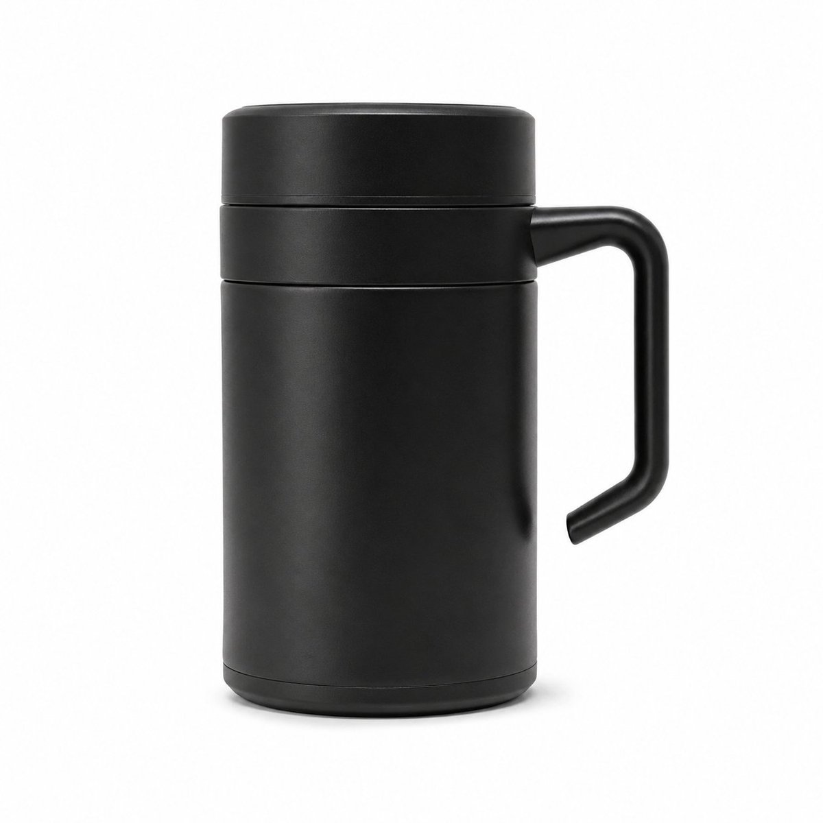 My Green Deal – RVS Koffiebeker To Go Zwart 400ml – Thermosbeker – Travel Mug – Lekvrije Koffiebeker – Premium 304 RVS
