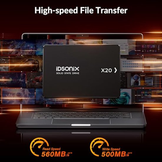 Interne SSD - Opslag Schijf - Snellere Computer - 3D NADA Flash - 2 TB - Zilver — afbeelding 3