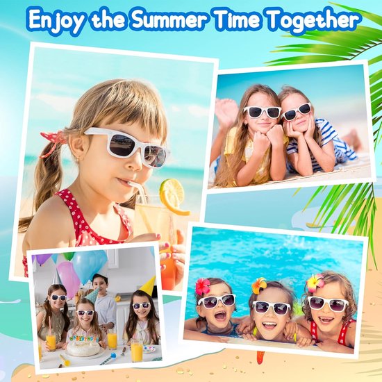 8x Kinderzonnebrillen Set Feestartikelen Zomer Strand Cadeau Trakktaties van Merkloos — afbeelding 3