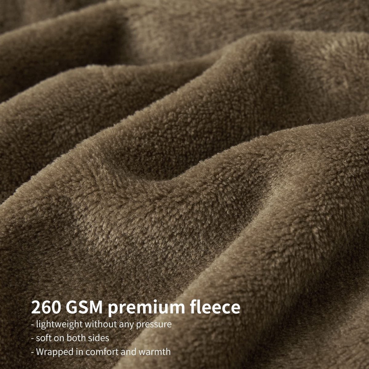 Dailygoods - Fleecedeken - Extra Zacht - 130 x 150 cm - Bruin - Warmte en Comfort - Geschikt voor Bank en Bed - Perfect voor Knuffeluren