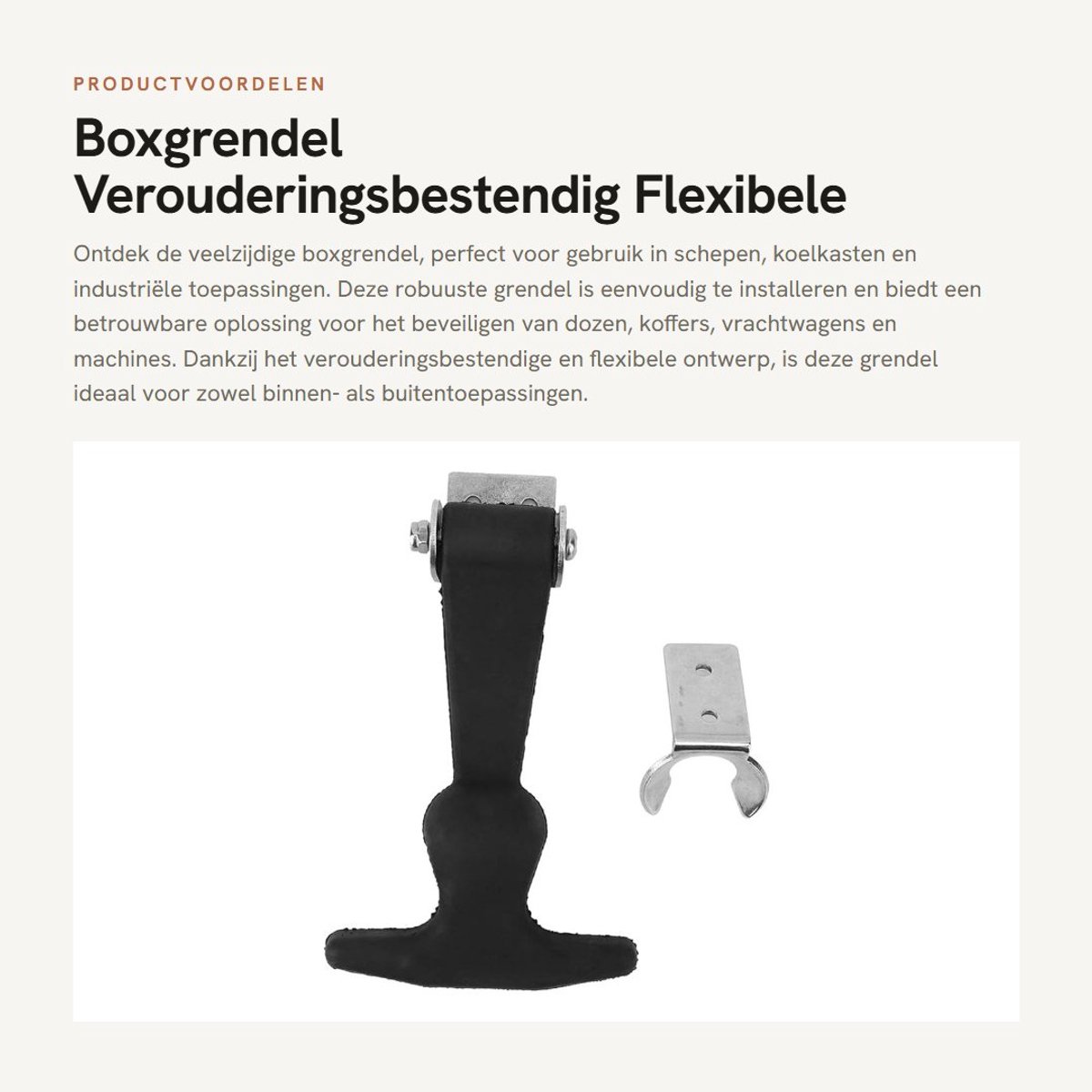 Dailygoods- Boxgrendel Oliebestendig - Hasp/Slot - Rubberen Kapgrendel - Verouderingsbestendig - Flexibel - Voor Kasten/Dozen