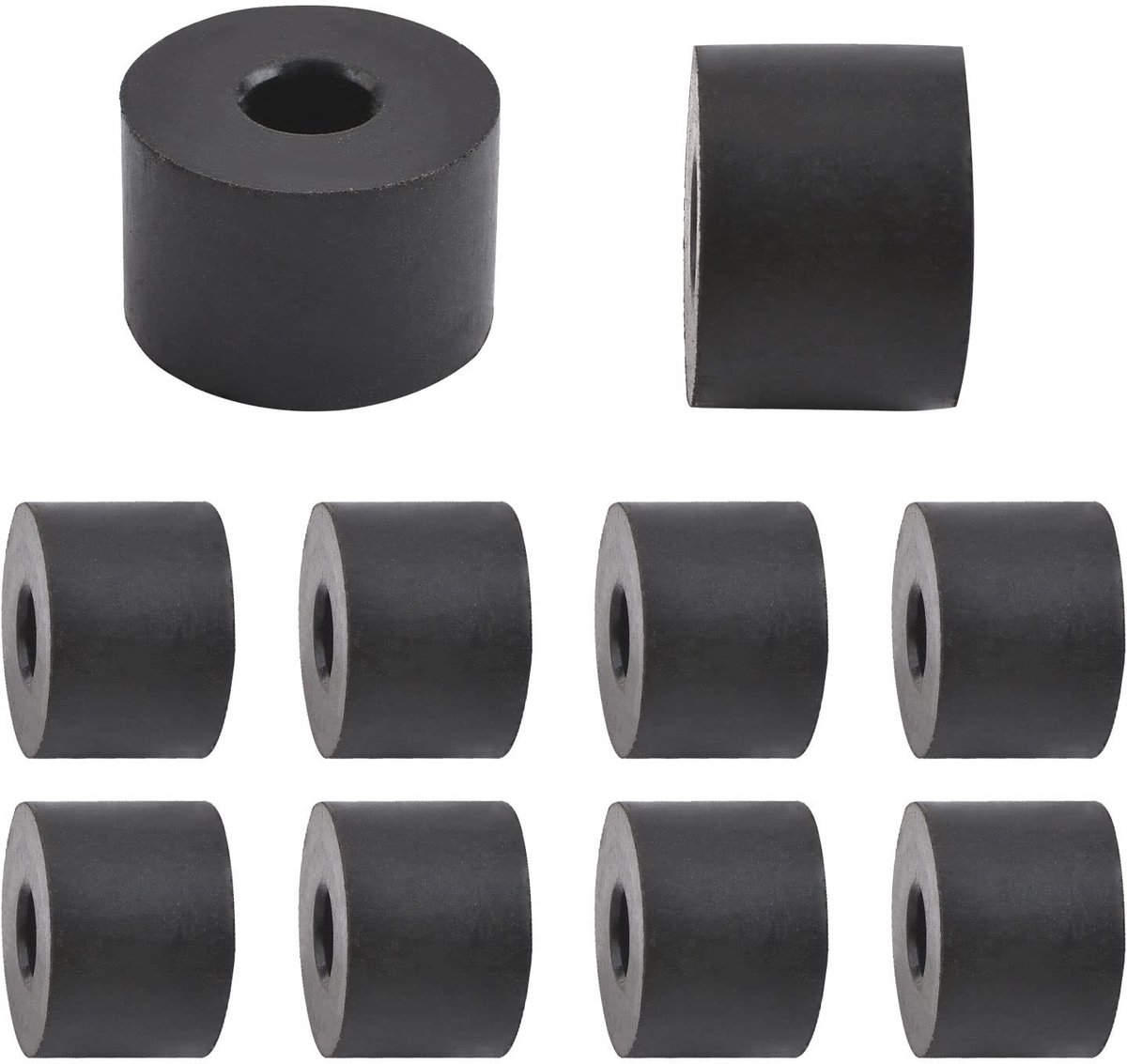 Dailygoods - Multifunctionele Rubberen Afstandhouder - Trillingsdemping - 1,9 cm Dikte - Zwart - Rubberen Huls - Ideaal voor Meubilair en Apparaten
