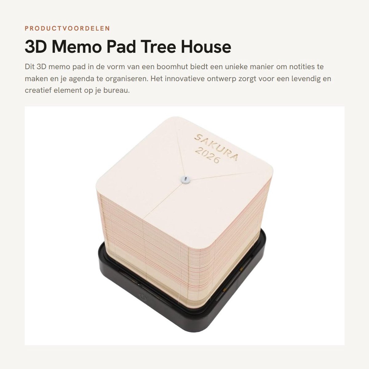 Dailygoods- 3D Memo Pad - Levendig en innovatief - Notitieblok - Kalenders - School/kantoor - Decoratie - Uniek papierervaring