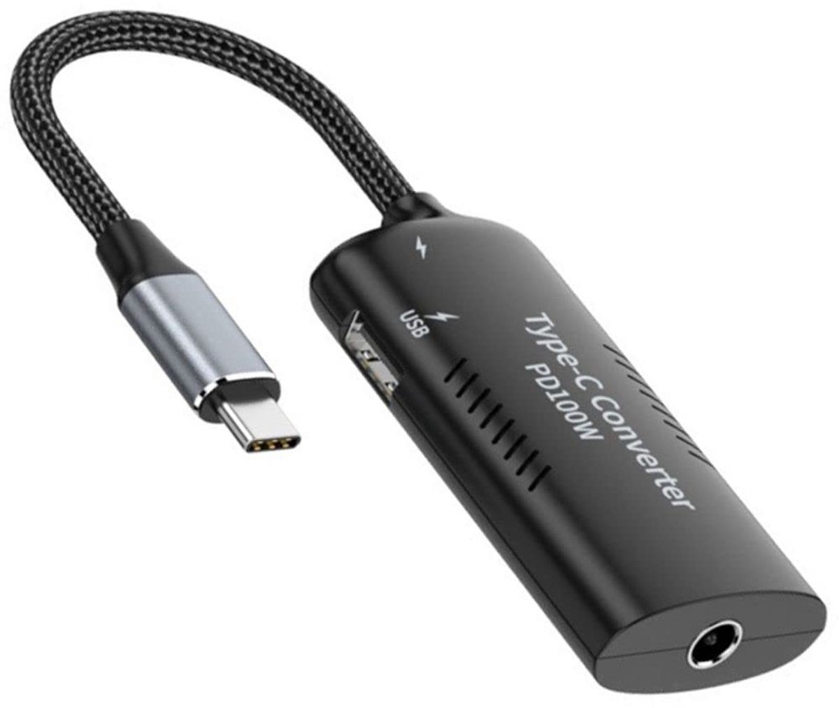 Dailygoods- USB C Power Converter 100W - DC Power 5.5x2.5mm Ingang - Type-C/Type-A Uitgang - PD Emulator Trigger - Drie Apparaten Gelijktijdig Opladen - Max. Vermogen 100W - Oplaadadapter